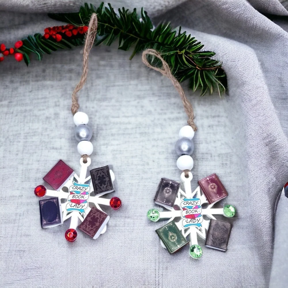 Crazy Book Lady Christmas Ornament: A Whimsical Tribute to Book Lovers! Handmade